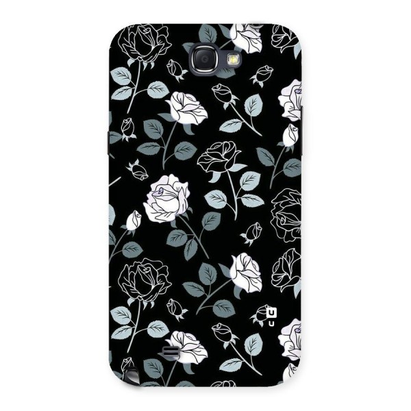 Black Artsy Bloom Back Case for Galaxy Note 2