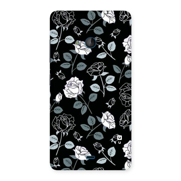 Black Artsy Bloom Back Case for Lumia 540