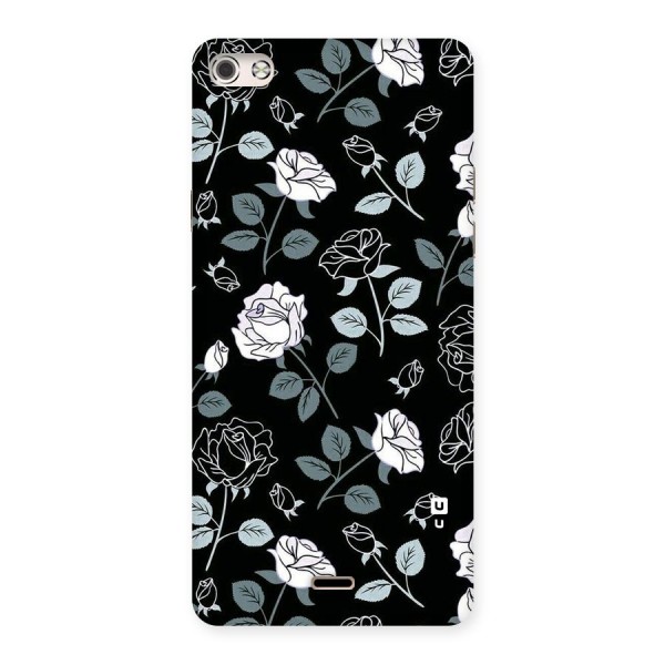 Black Artsy Bloom Back Case for Micromax Canvas Silver 5