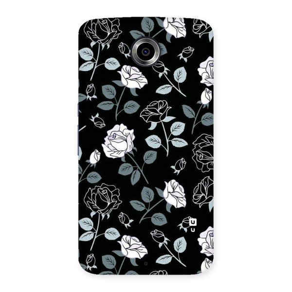 Black Artsy Bloom Back Case for Nexsus 6