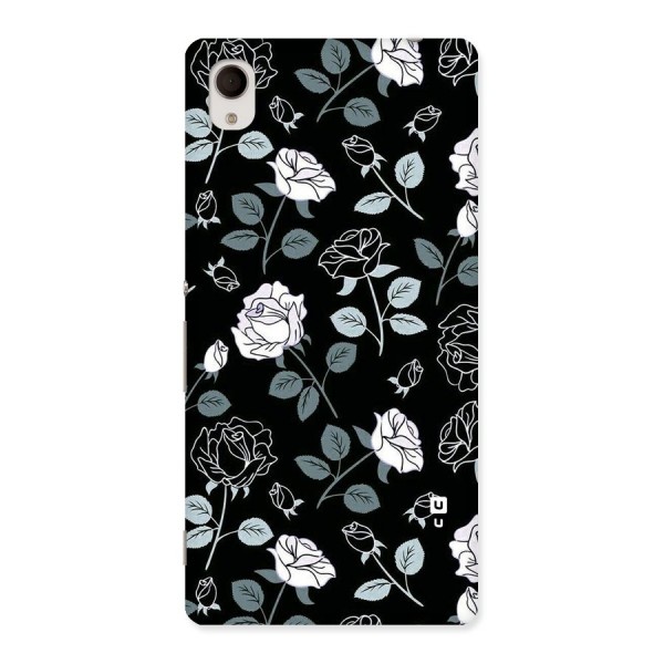 Black Artsy Bloom Back Case for Sony Xperia M4