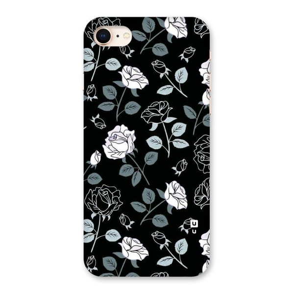 Black Artsy Bloom Back Case for iPhone 8