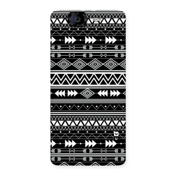Black Aztec Creativity Back Case for Canvas Knight A350