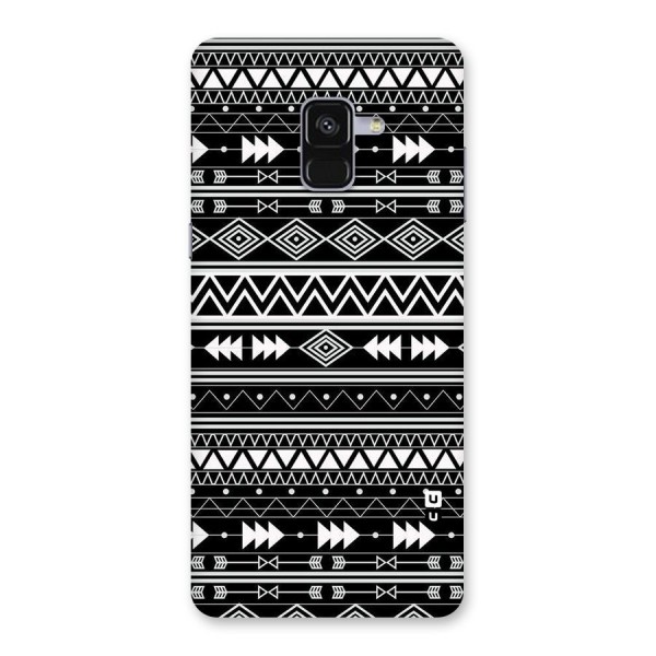 Black Aztec Creativity Back Case for Galaxy A8 Plus