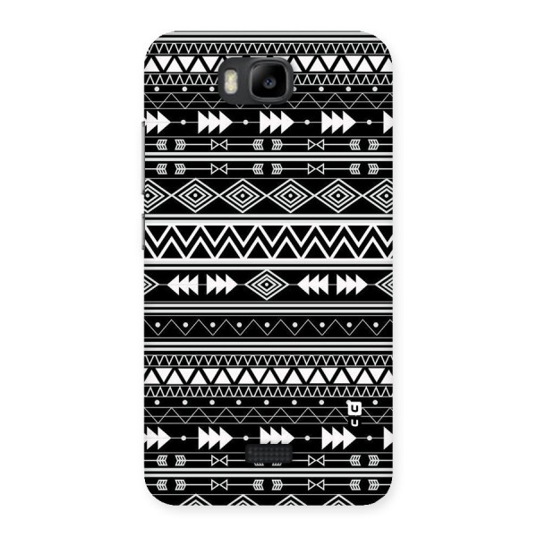 Black Aztec Creativity Back Case for Honor Bee