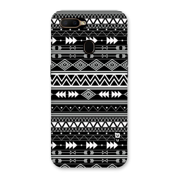 Black Aztec Creativity Back Case for Oppo A5s