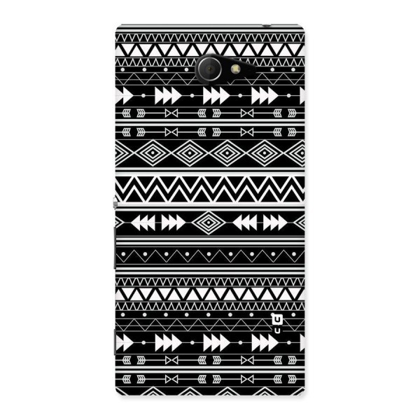 Black Aztec Creativity Back Case for Sony Xperia M2