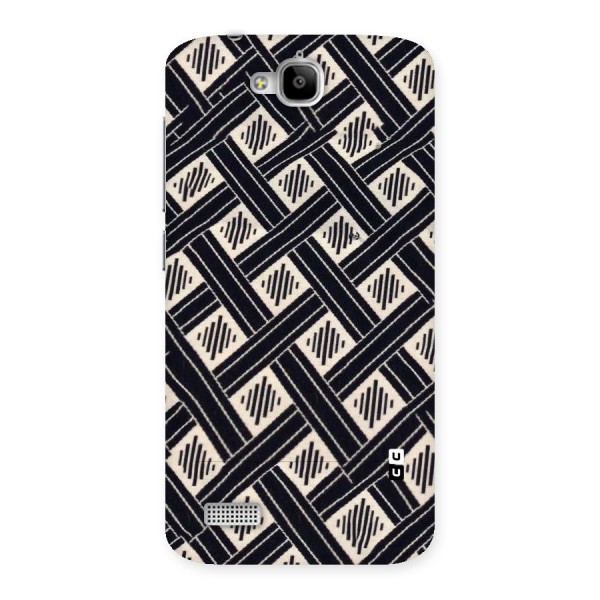 Black Beige Criscros Back Case for Honor Holly