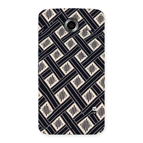 Black Beige Criscros Back Case for Nexsus 6