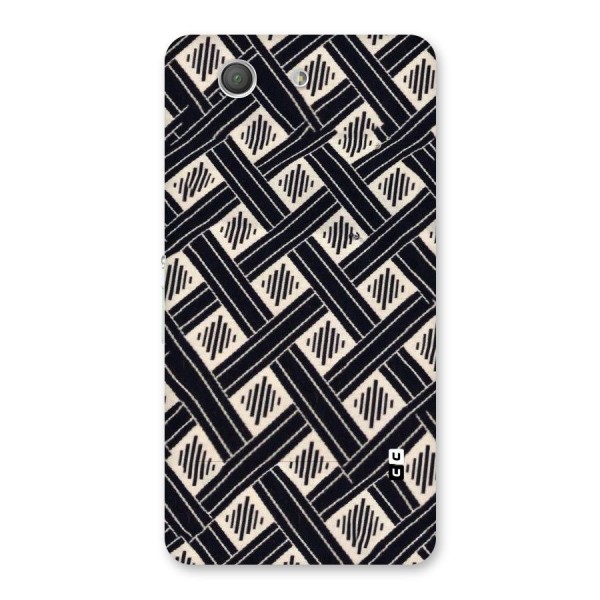Black Beige Criscros Back Case for Xperia Z3 Compact