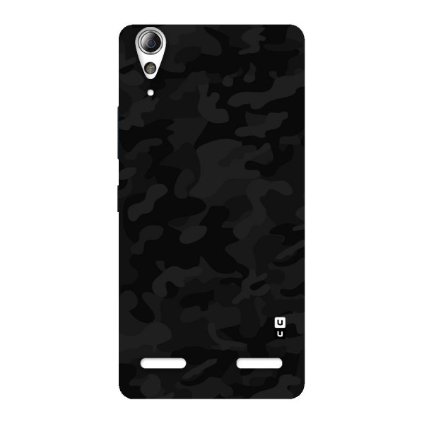 Black Camouflage Back Case for Lenovo A6000 Plus