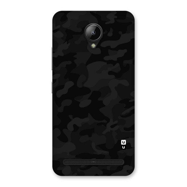 Black Camouflage Back Case for Lenovo C2