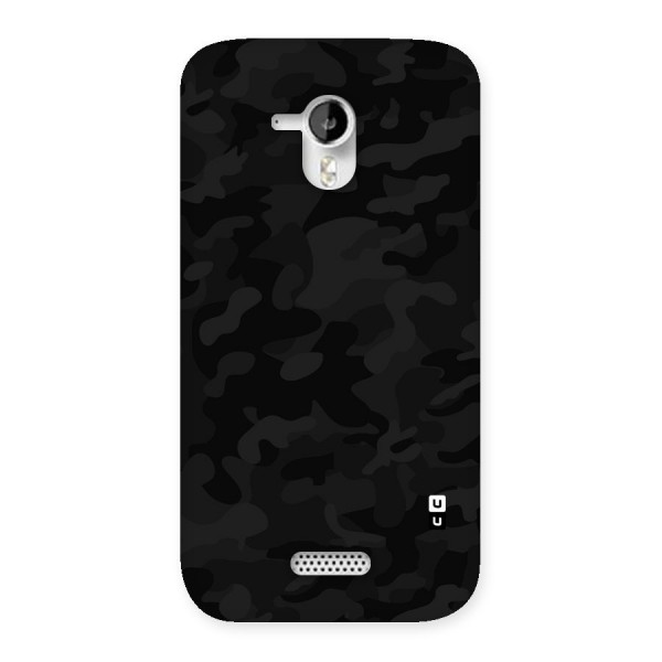 Black Camouflage Back Case for Micromax Canvas HD A116