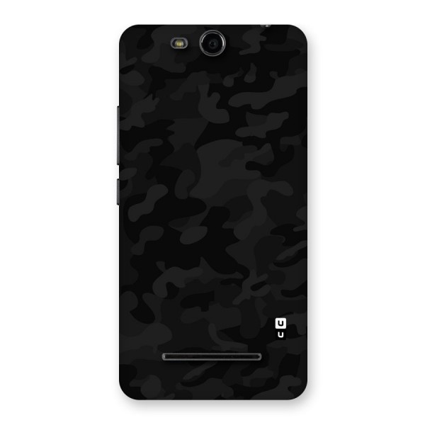 Black Camouflage Back Case for Micromax Canvas Juice 3 Q392