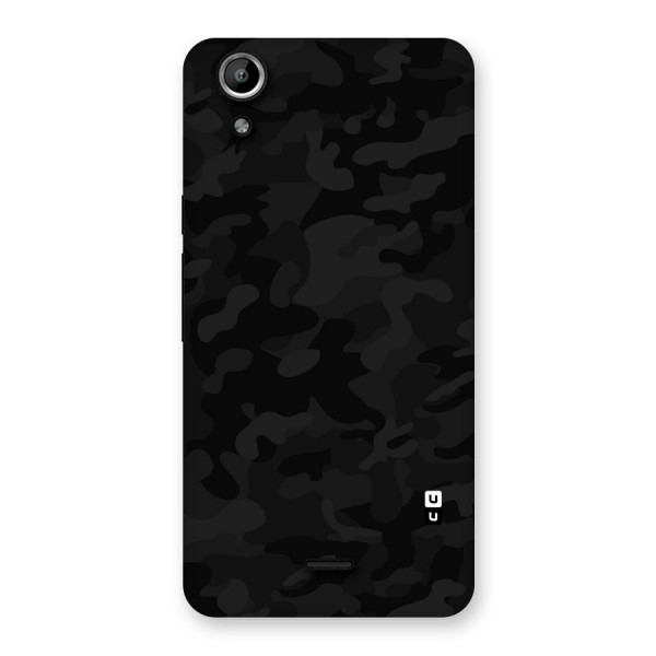 Black Camouflage Back Case for Micromax Canvas Selfie Lens Q345