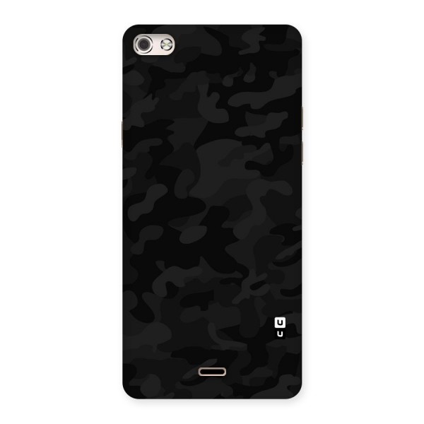Black Camouflage Back Case for Micromax Canvas Silver 5
