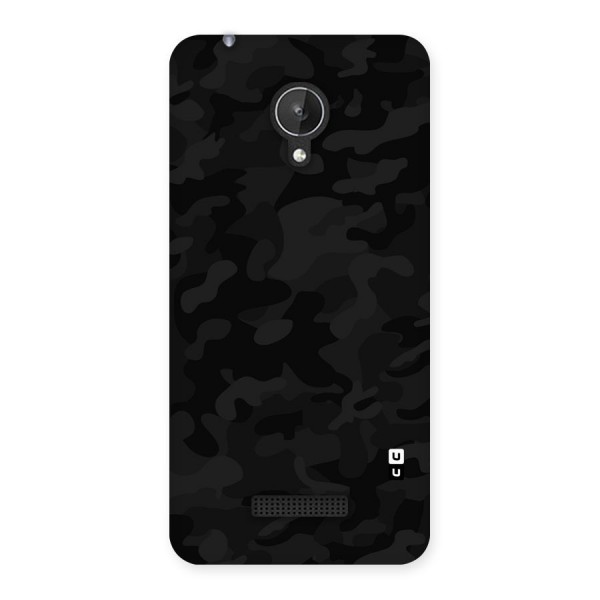 Black Camouflage Back Case for Micromax Canvas Spark Q380
