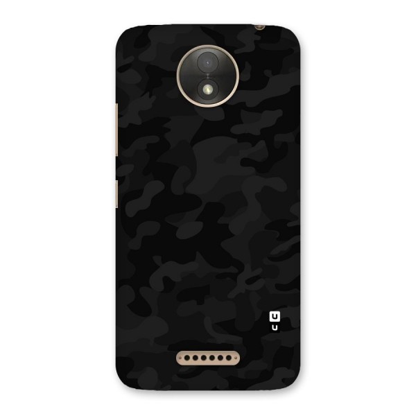 Black Camouflage Back Case for Moto C Plus