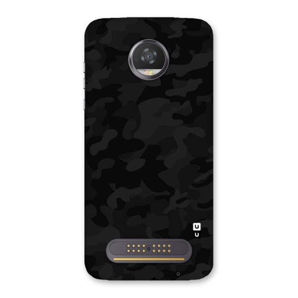 Black Camouflage Back Case for Moto Z2 Play
