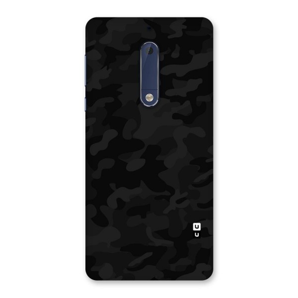 Black Camouflage Back Case for Nokia 5