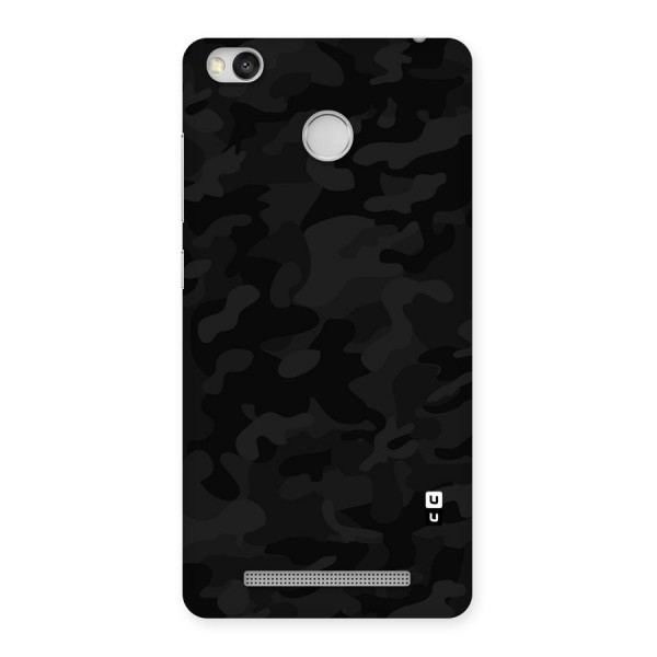 Black Camouflage Back Case for Redmi 3S Prime