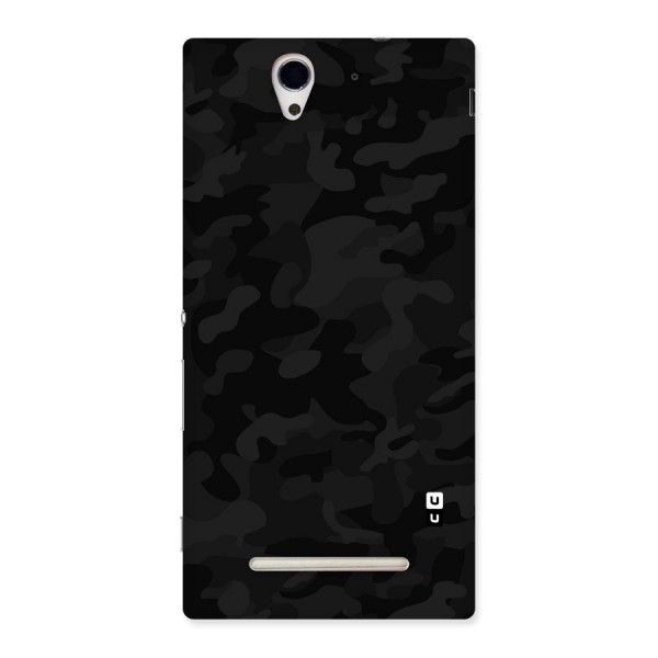 Black Camouflage Back Case for Sony Xperia C3