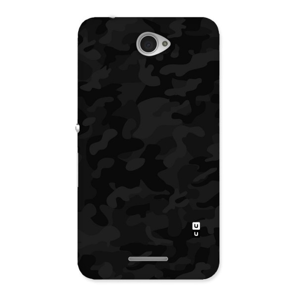 Black Camouflage Back Case for Sony Xperia E4