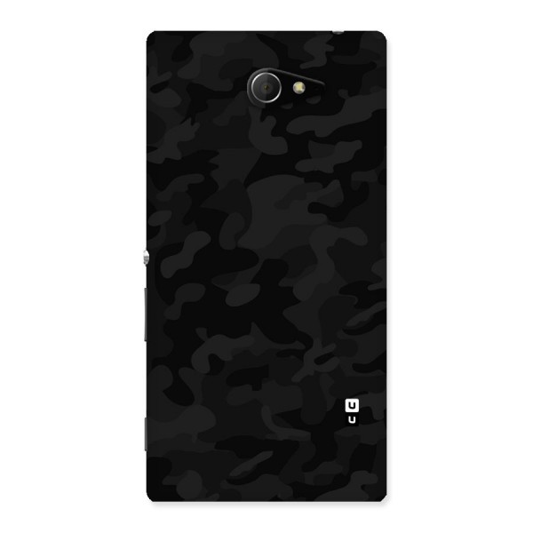 Black Camouflage Back Case for Sony Xperia M2