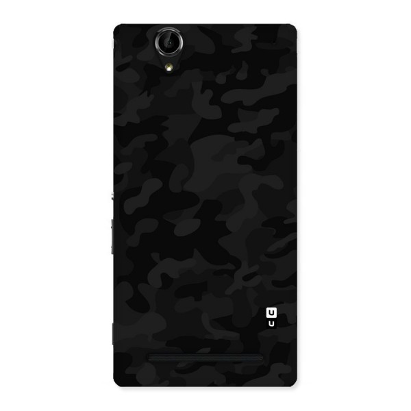 Black Camouflage Back Case for Sony Xperia T2