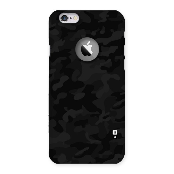 Black Camouflage Back Case for iPhone 6 Logo Cut