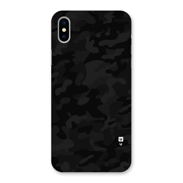 Black Camouflage Back Case for iPhone XS