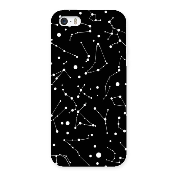 Black Constellation Pattern Back Case for iPhone SE