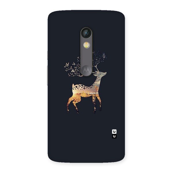 Black Deer Back Case for Moto X Play