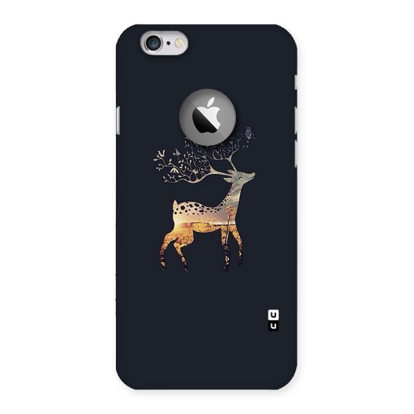 Black Deer Back Case for iPhone 6 Logo Cut