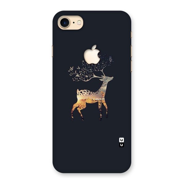 Black Deer Back Case for iPhone 7 Apple Cut