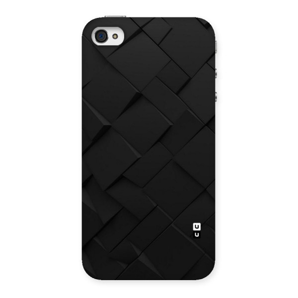 Black Elegant Design Back Case for iPhone 4 4s