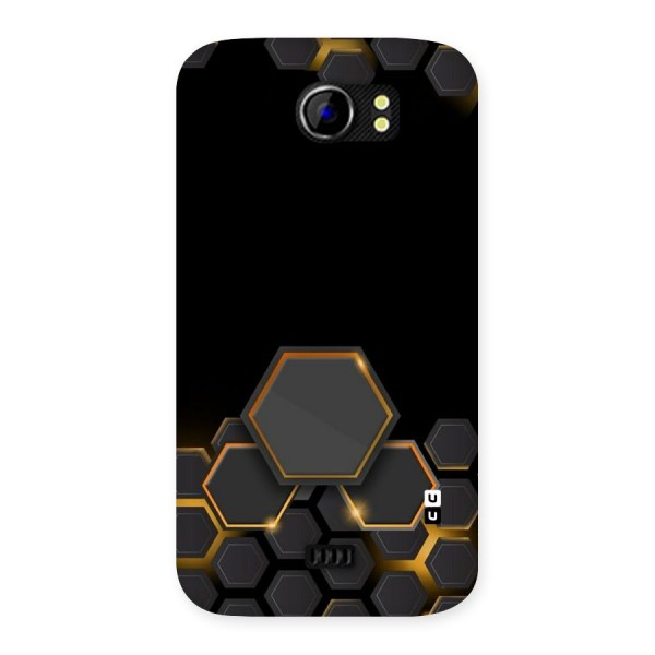 Black Gold Hexa Back Case for Micromax Canvas 2 A110