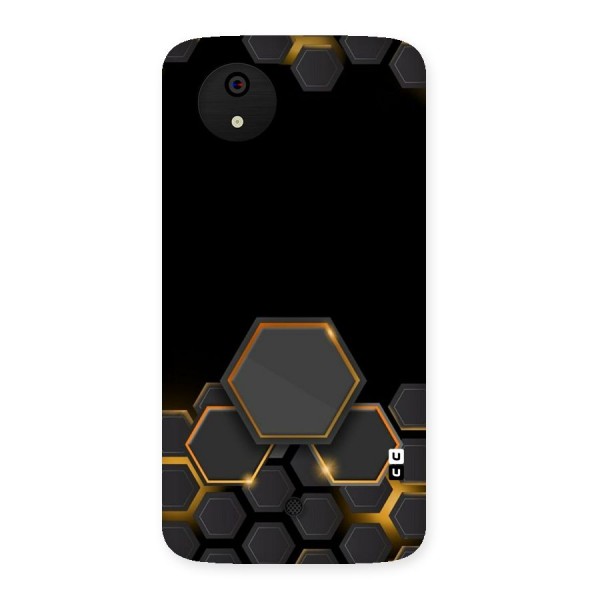 Black Gold Hexa Back Case for Micromax Canvas A1