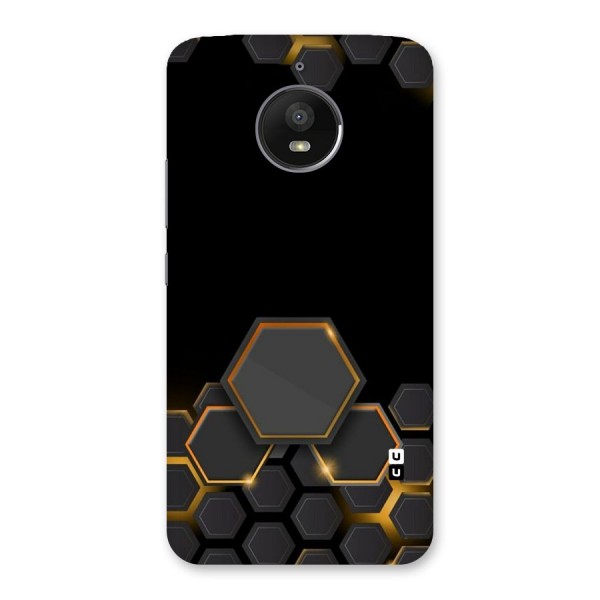 Black Gold Hexa Back Case for Moto E4 Plus