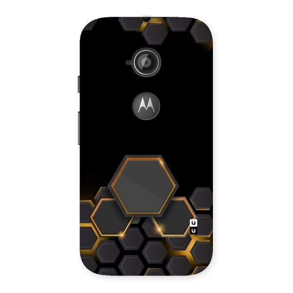 Black Gold Hexa Back Case for Moto E 2nd Gen