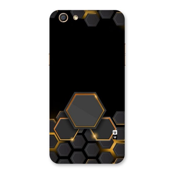Black Gold Hexa Back Case for Oppo F3