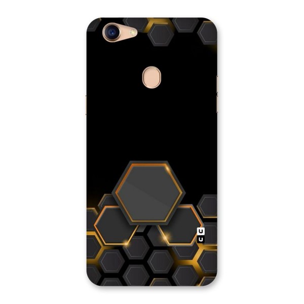 Black Gold Hexa Back Case for Oppo F5