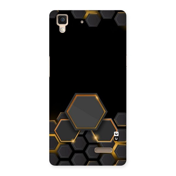 Black Gold Hexa Back Case for Oppo R7