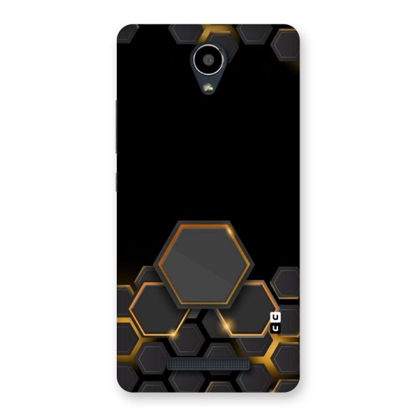 Black Gold Hexa Back Case for Redmi Note 2