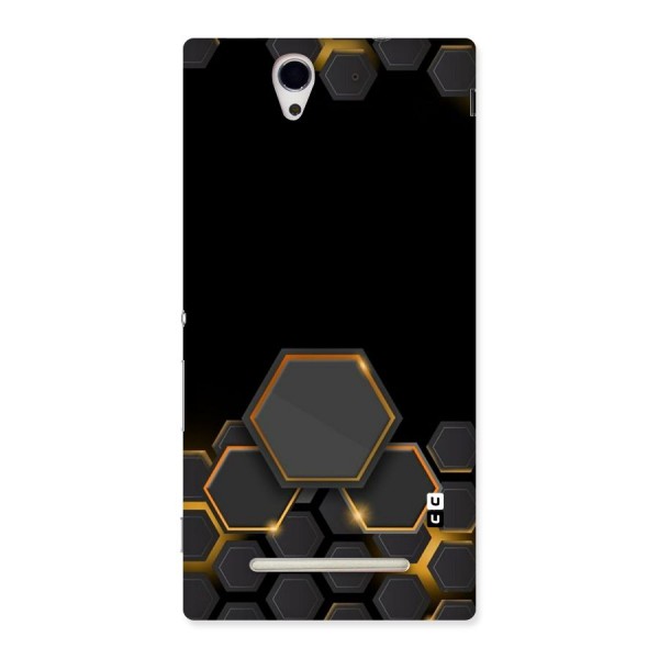 Black Gold Hexa Back Case for Sony Xperia C3