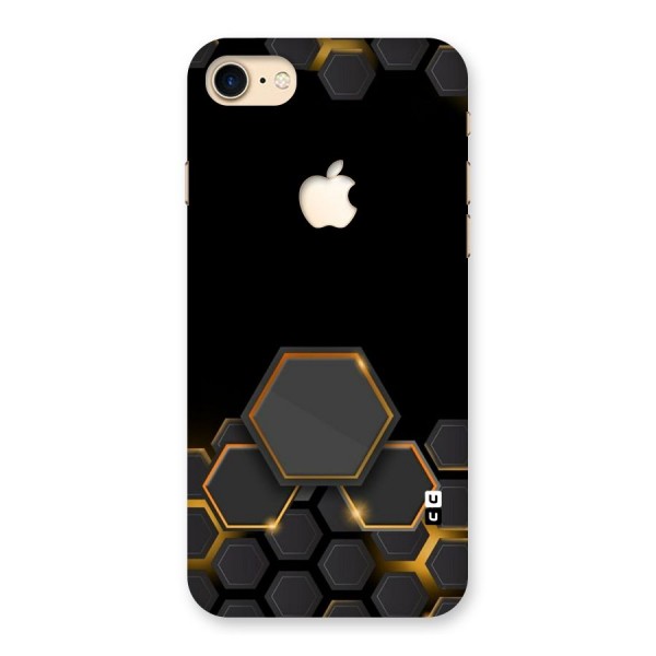Black Gold Hexa Back Case for iPhone 7 Apple Cut