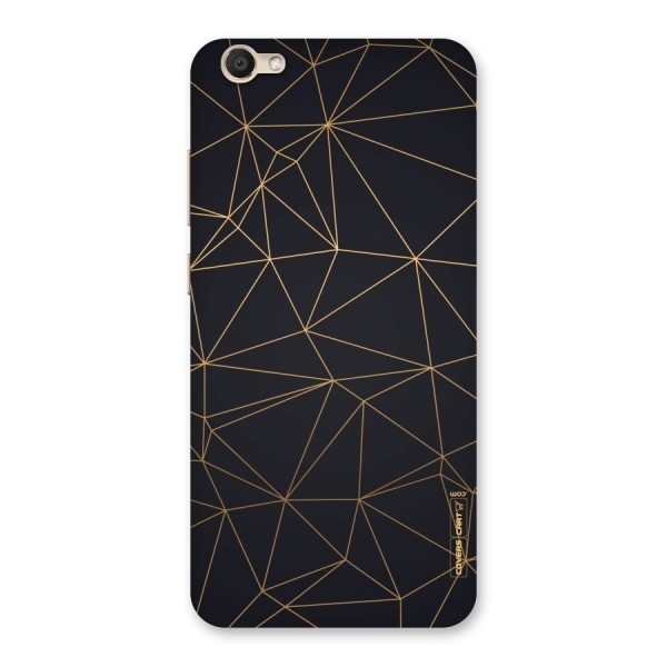 Black Golden Lines Back Case for Vivo V5