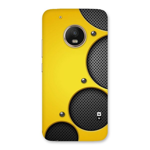 Black Net Yellow Back Case for Moto G5 Plus