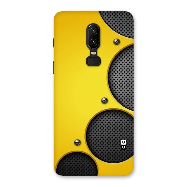 Black Net Yellow Back Case for OnePlus 6