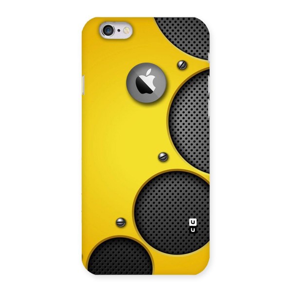Black Net Yellow Back Case for iPhone 6 Logo Cut